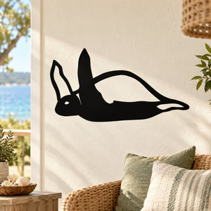 Black flapping sea turtle vinyl decal