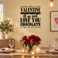 Valentine vinyl wall decal text: “sealed with a kiss”, “forever yours”, hearts