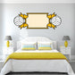 Volleyball wall decal vinyl sticker with empty banner and star accents