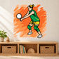 Volleyball Wall Decal - Vinyl Sticker - Car Sticker - Die Cut Sticker - SMcolor014 — illustrative vinyl decal application mockup. Surrounding objects are not included.