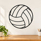 Black line-art volleyball decal sticker