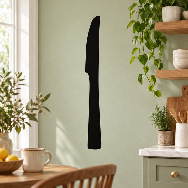 Butter knife wall decal, black knife shape