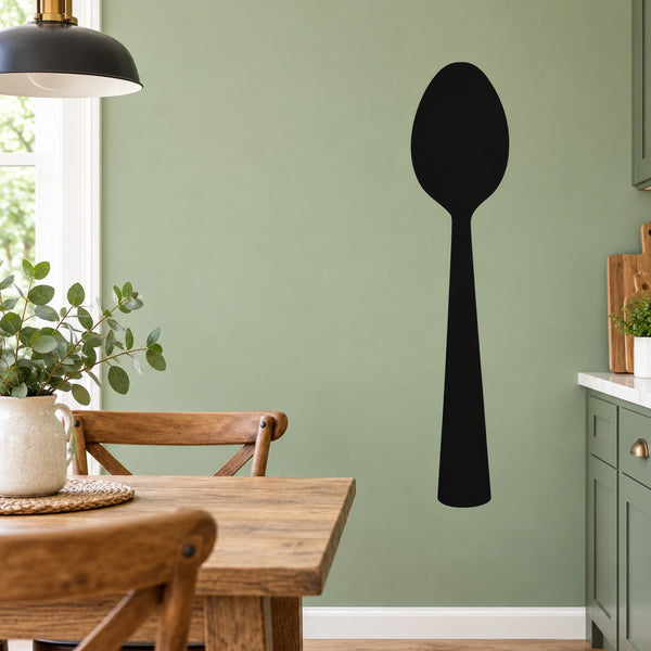 Black spoon wall decal with simple silhouette