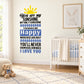 Inspirational wall decal featuring sunshine rays, rabbit, and 'You are my sunshine' text