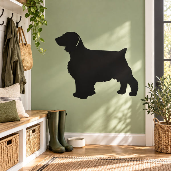 Black Welsh Springer Spaniel dog silhouette wall decal