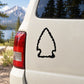 Black arrowhead outline wall decal with a single centered arrowhead shape