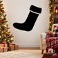 Black long stocking vinyl decal with white cuff