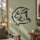 Wolf head grooming decal sticker with stylized face graphic in black and gray