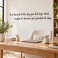 Wall quote mural decal with dog-tired message and growled all day text