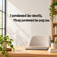Wall quote mural decal with playful black quote text on a light wall