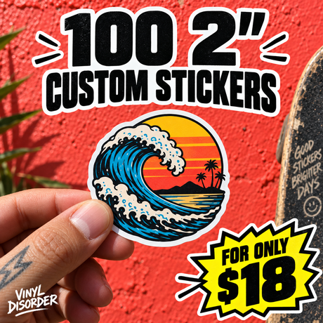 100 - 2" Custom Vinyl Stickers