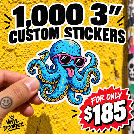 1,000 - 3" Custom Vinyl Stickers