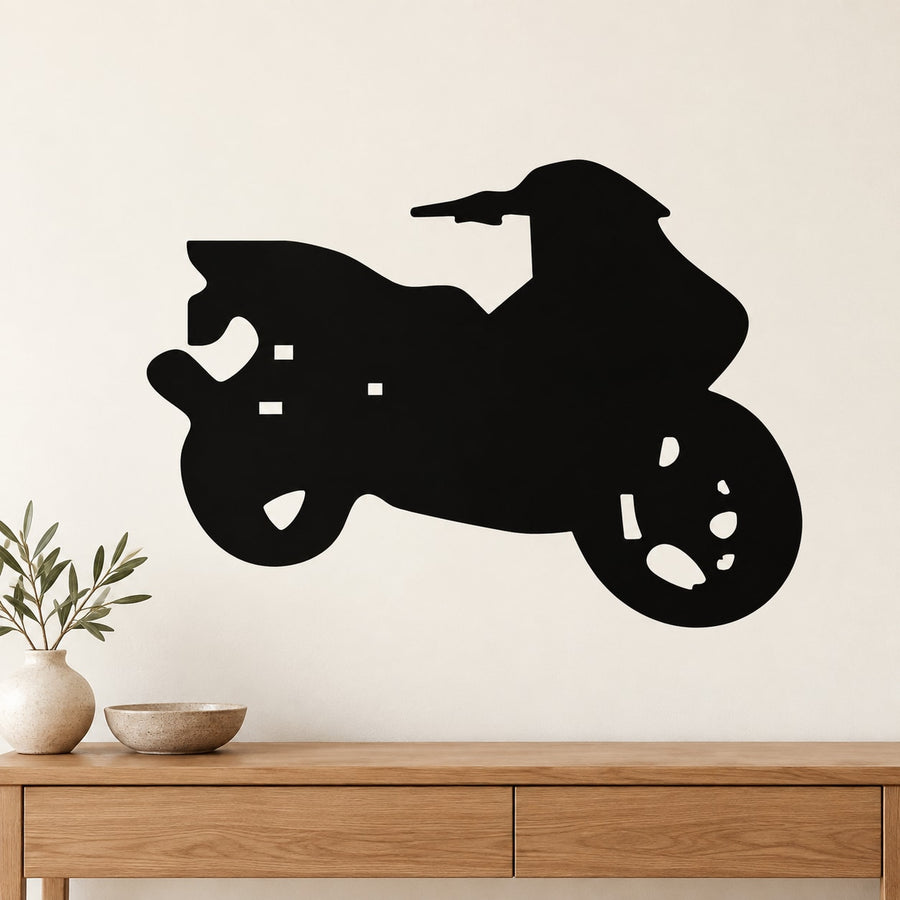 Small scooter decal with black scooter silhouette