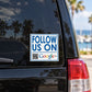 Vinyl car sticker: FOLLOW US ON, Google+ logo, and QR code.