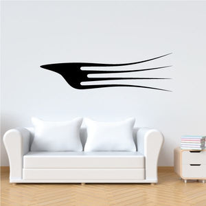 Black car pinstripe vinyl decal with three white stripe lines