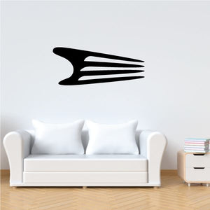 Black pinstripe vinyl vehicle decal with three horizontal stripes