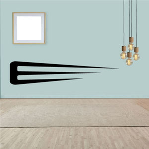 Vehicle pinstripe vinyl decal, black triple stripe wall decal