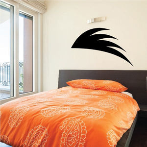 Black curved pinstripe vinyl decal with three swooping segments