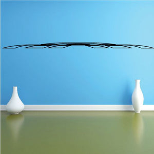 Vehicle pinstripe vinyl decal: thin black stripe with angled pinstripe pattern