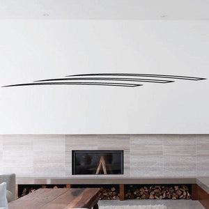 Vehicle pinstripe vinyl decal with thin black double stripe design