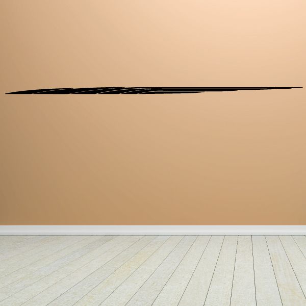 Vehicle pinstripe vinyl decal, thin black stripe for vehicles or walls