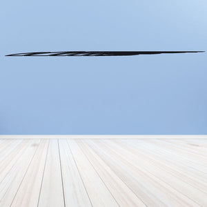 Vehicle pinstripe vinyl decal, thin black long stripe