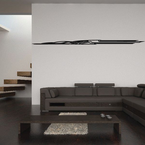 Black pinstripe vinyl decal strip with thin outlines for vehicle graphics