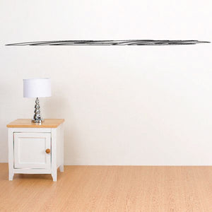 Pinstripe vinyl decal with long black stripe line for car or wall