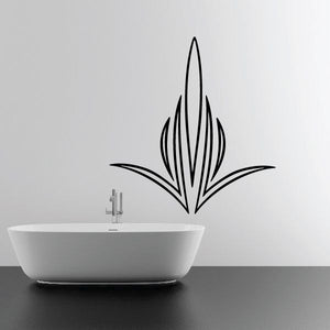 Black pinstripe flame vinyl decal with sharp layered design