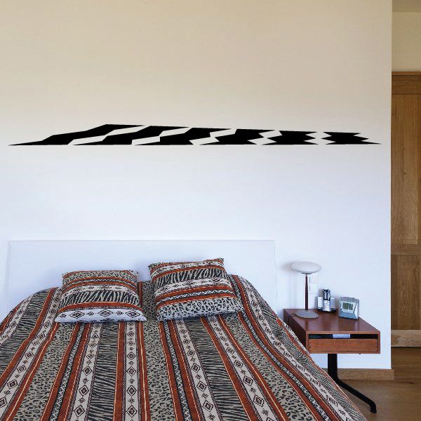 Vehicle pinstripe vinyl decal, black with white stripes