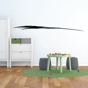 Vehicle pinstripe vinyl decal, black curved stripe line