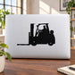 Driving Forklift Decal — illustrative vinyl decal application mockup. Surrounding objects are not included.