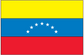 Venezuela flag sticker with yellow, blue star band, and red stripes
