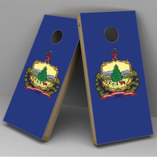 Vermont Flag Cornhole Board Vinyl Decal Wrap