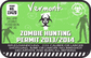 Vermont Zombie Hunting Permit Sticker, isolated printed sticker artwork