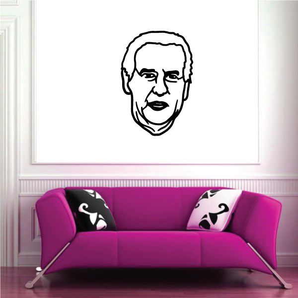 Joe Biden portrait decal, black outline face