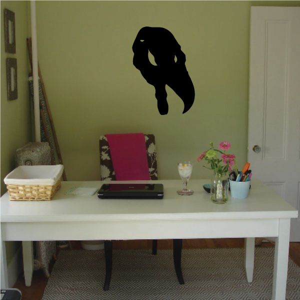 Vulture wall decal with black silhouette on wall