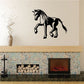 Walking pony decal, black horse walking silhouette