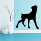 Walking rottweiler bark wall decal, black dog silhouette
