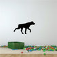 Walking Rottweiler decal, black dog silhouette with tail and legs outstretched