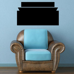 Black vinyl wall decal with stacked rectangular shapes