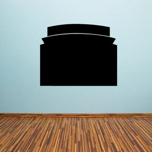 Black vinyl wall decal with a curved top and rectangular base