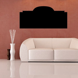 Vinyl wall decal rectangular sign, black
