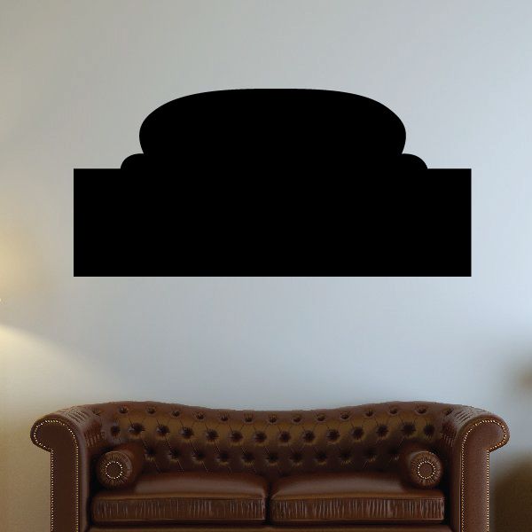 Black cloud-shaped vinyl wall decal with rounded top and side tabs