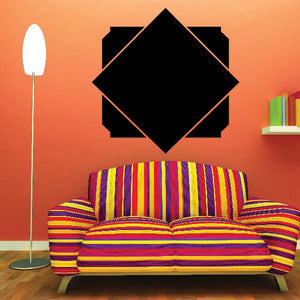 Black octagon wall vinyl decal