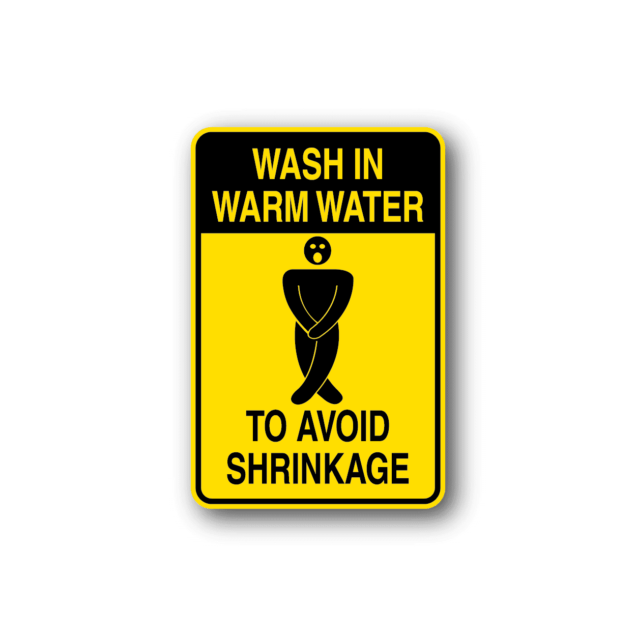 Image of Wash In Warm Water Fun Sign Wall Decal - Vinyl Sticker - Car Sticker - Die Cut Sticker - CD220