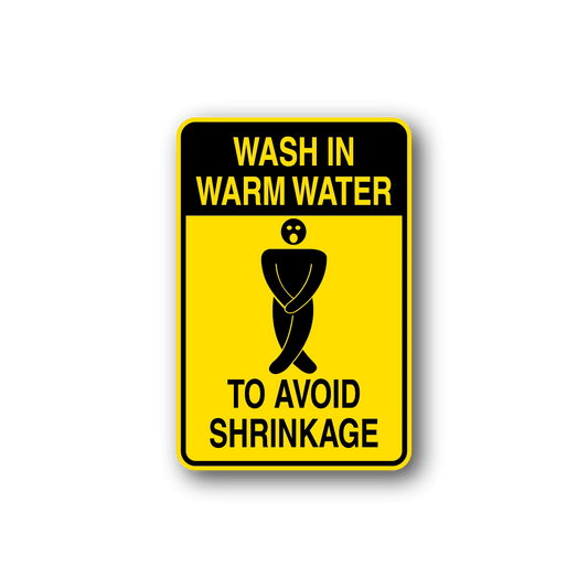 Image of Wash In Warm Water Fun Sign Wall Decal - Vinyl Sticker - Car Sticker - Die Cut Sticker - CD220