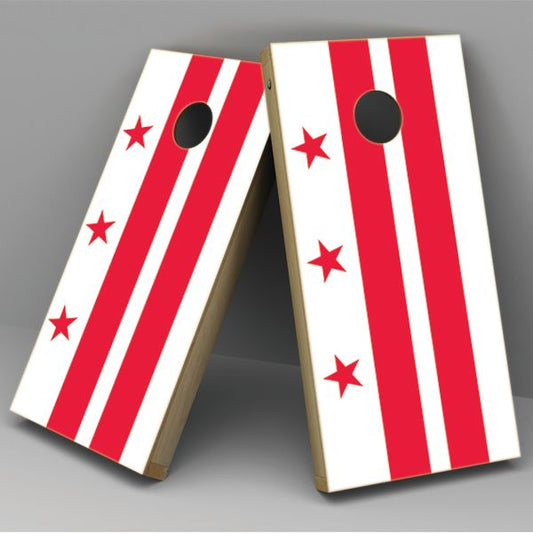 Washington Dc Flag Cornhole Board Vinyl Decal Wrap