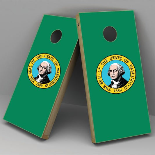 Washington Flag Cornhole Board Vinyl Decal Wrap