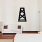 Black water tower frame wall decal with geometric design